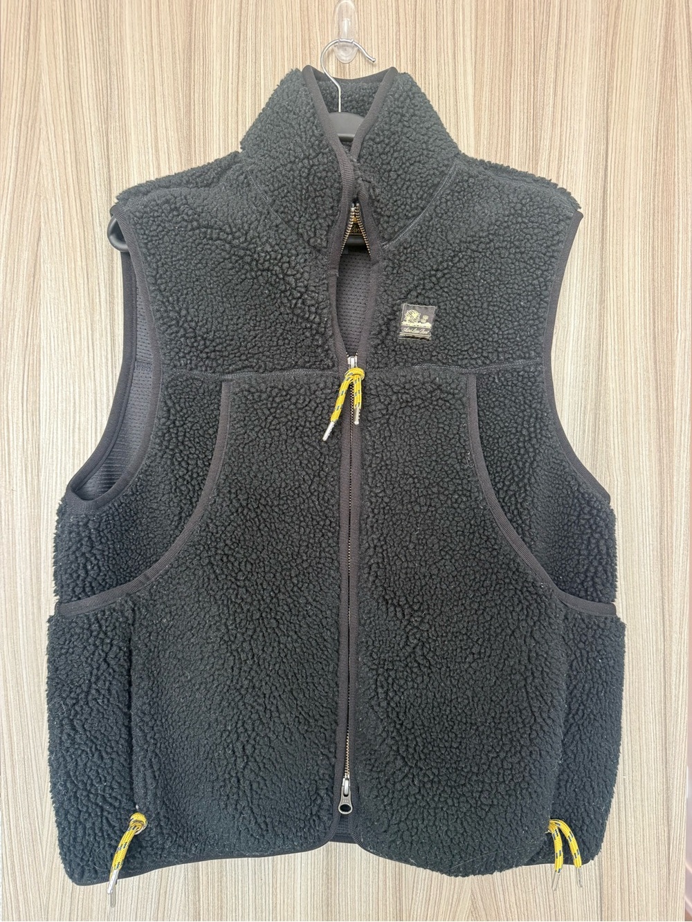 Aimé Leon Dore Unisphere Deep Pile Fleece Utility Vest – Jet Black – Size S